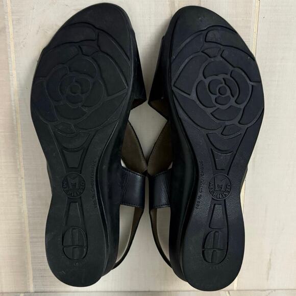 Mephisto Women's Slingback Crisscross Black Leather Sandals Women’s Sz 40 (US 9) - Picture 8 of 11